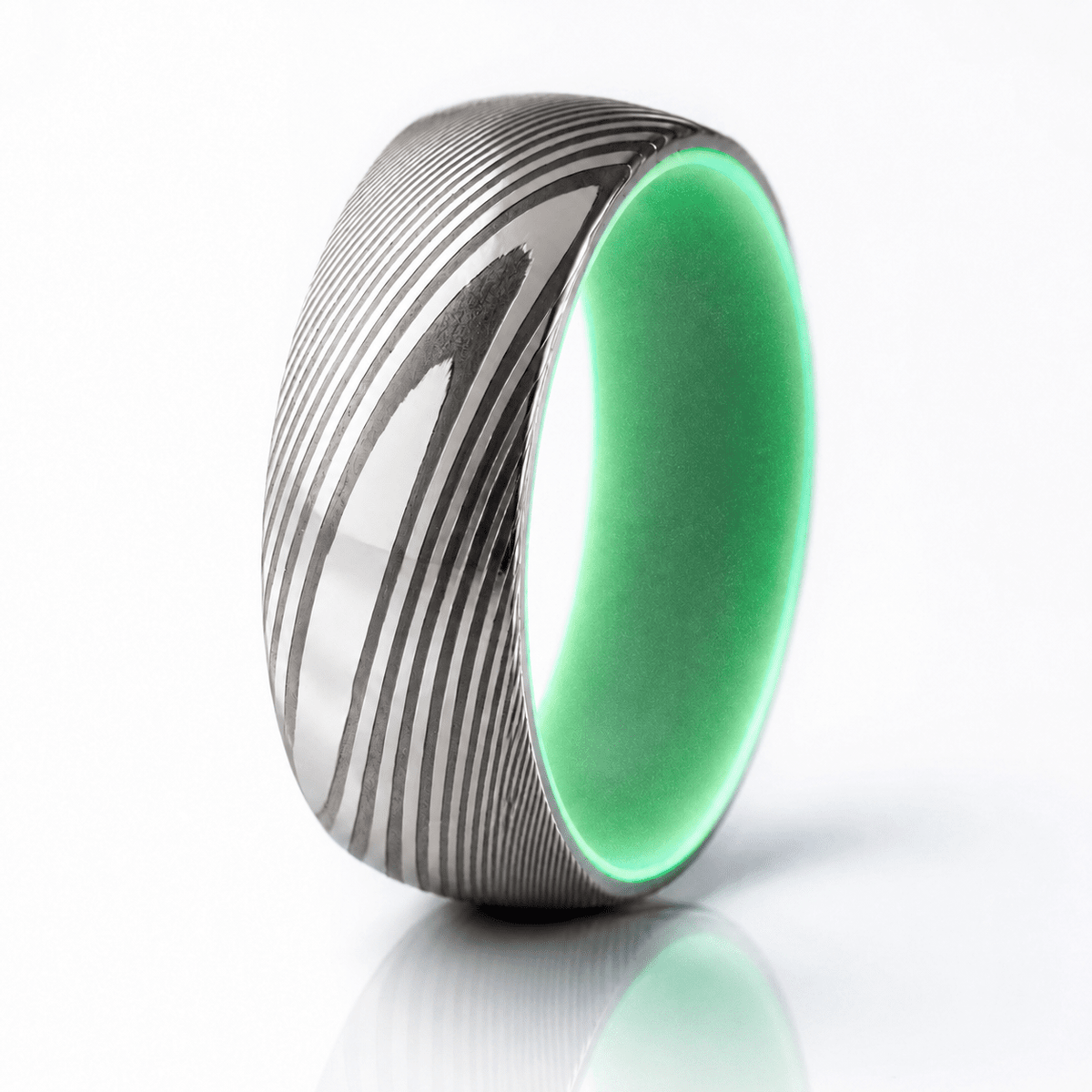 Size 10.5 Damascus Steel Lume Ring