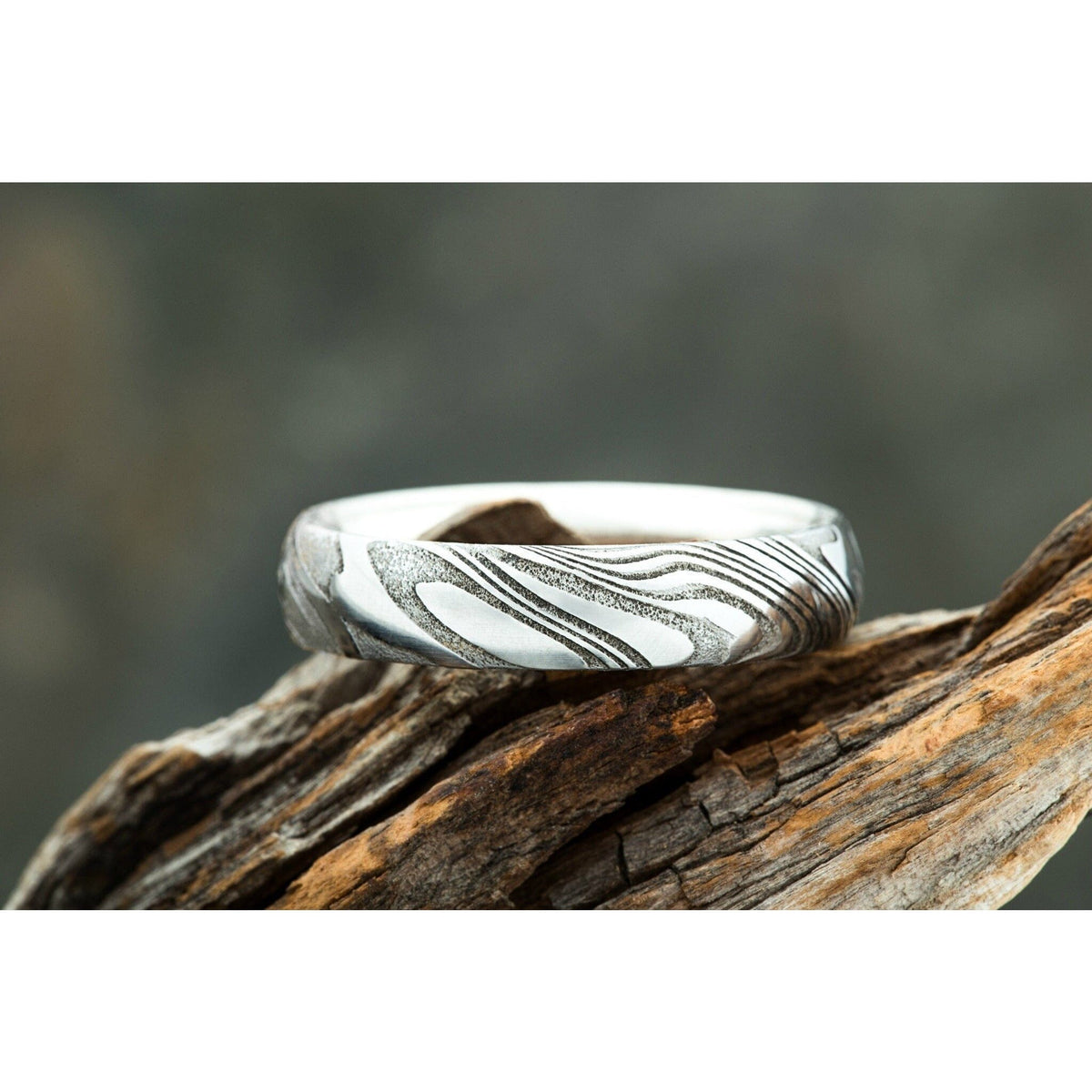 Size 10 Damascus Steel Ring