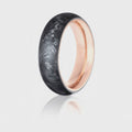 Carbon Gold Ring in Rose Gold