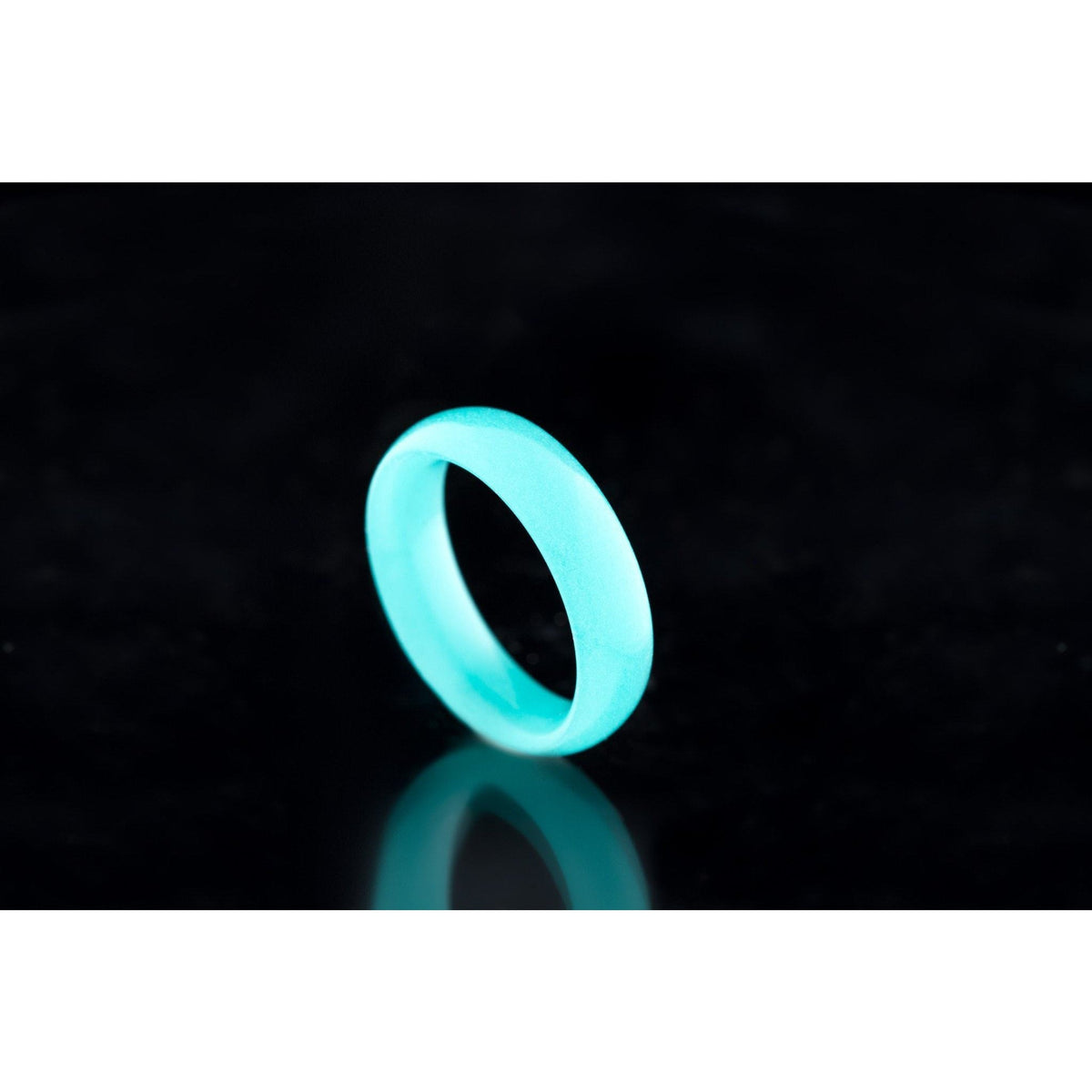 The Halo Ring - full turquoise aqua glow ring by Carbon 6 Rings