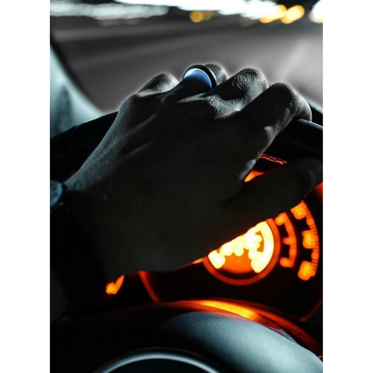 The Lume Ring - Forged Carbon Fiber Blue Glow Ring by Carbon 6