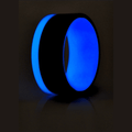 Blue Glow Ring with Filament Wound Carbon Fiber exterior and glow rim.